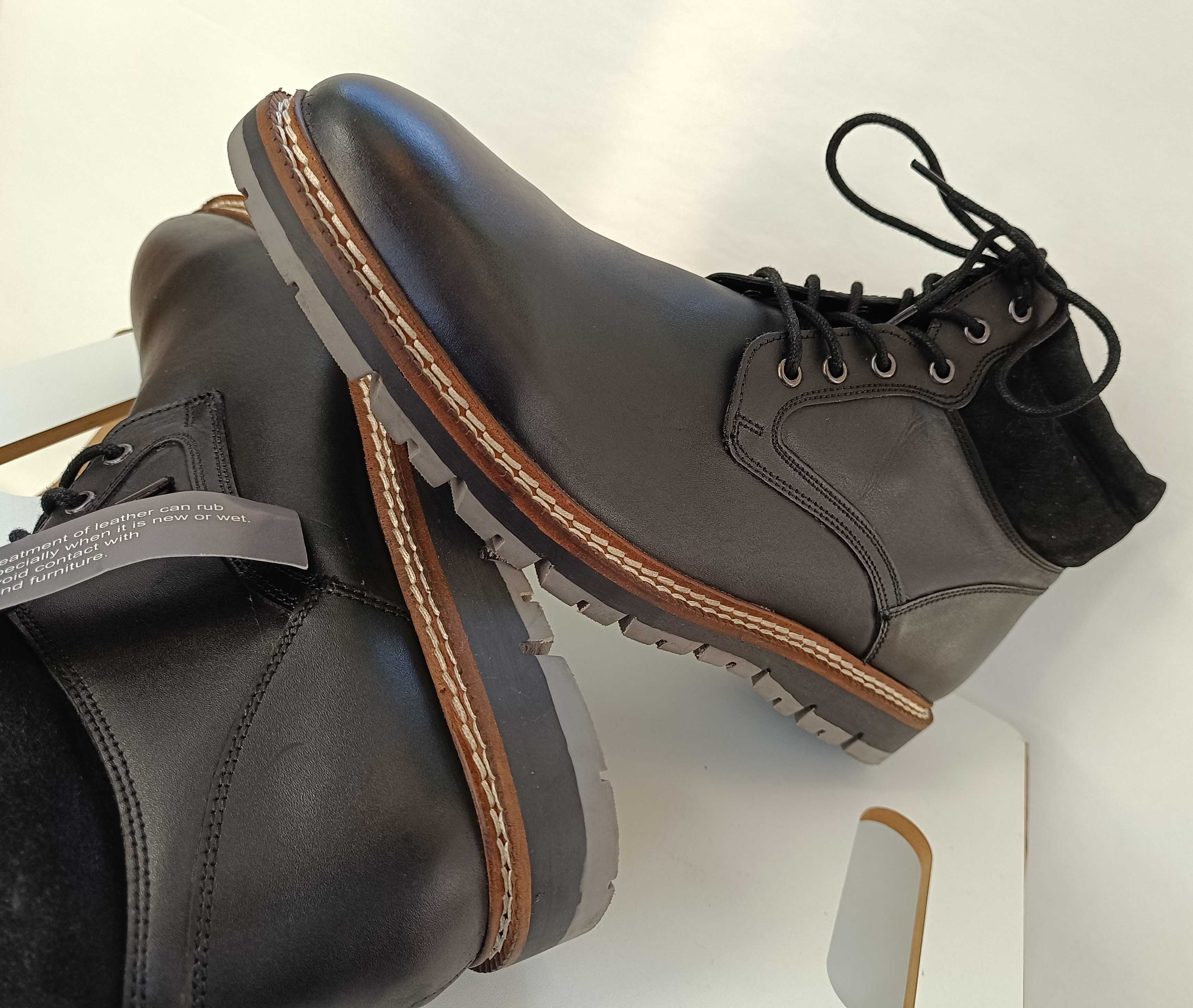 Ghete lace up 45 plain toe DEVRED 1902 NOI piele naturala moale