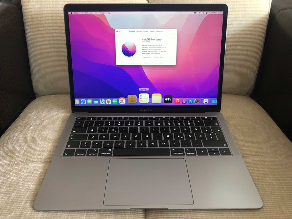 MacBook Air Retina 13-inch, 2019 i5 1,6 GHz, 8 GB, Flash 128 GB.CA NOU