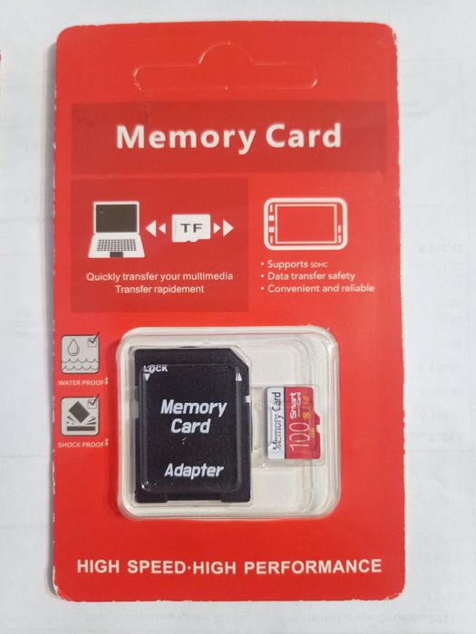 Новые карты памяти 100 Gb с адаптерами