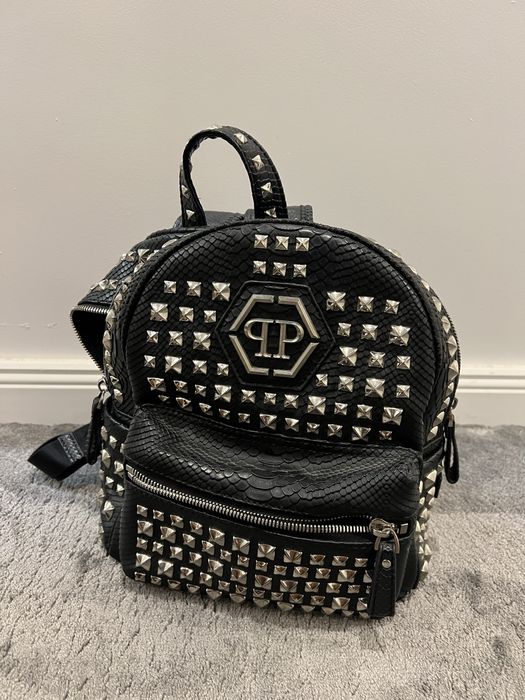 Rucsac Philipp Plein original piele cu tinte
