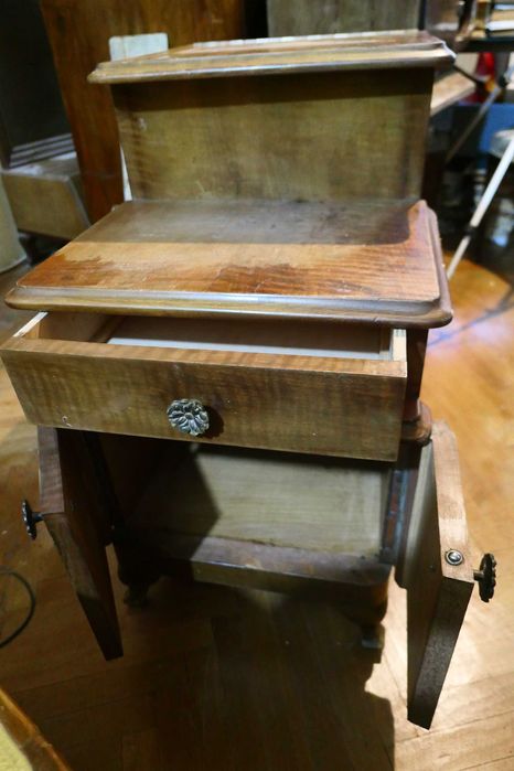 Noptiere Lemn Masiv Cu sertar si 2 usi compartimente Vintage Retro