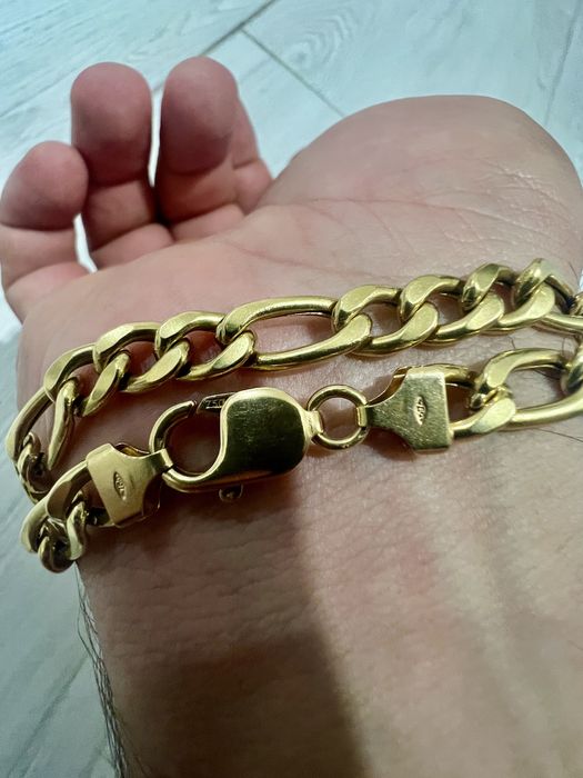 Lant de aur barbatesc de 18k stantat 750 model deosebit