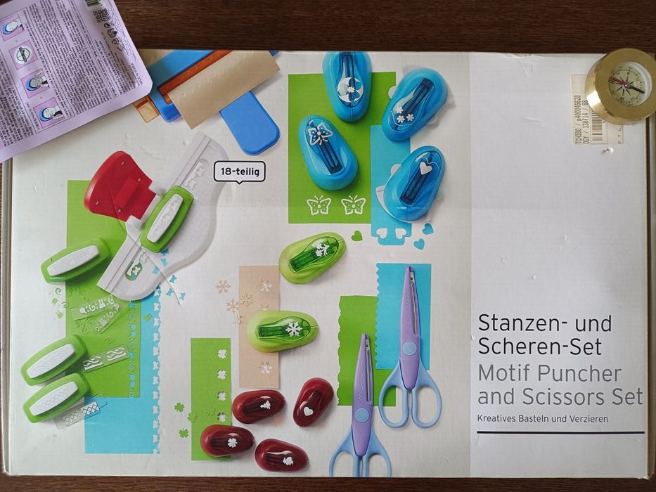 Набор ножниц и дыроколов для рукоделия