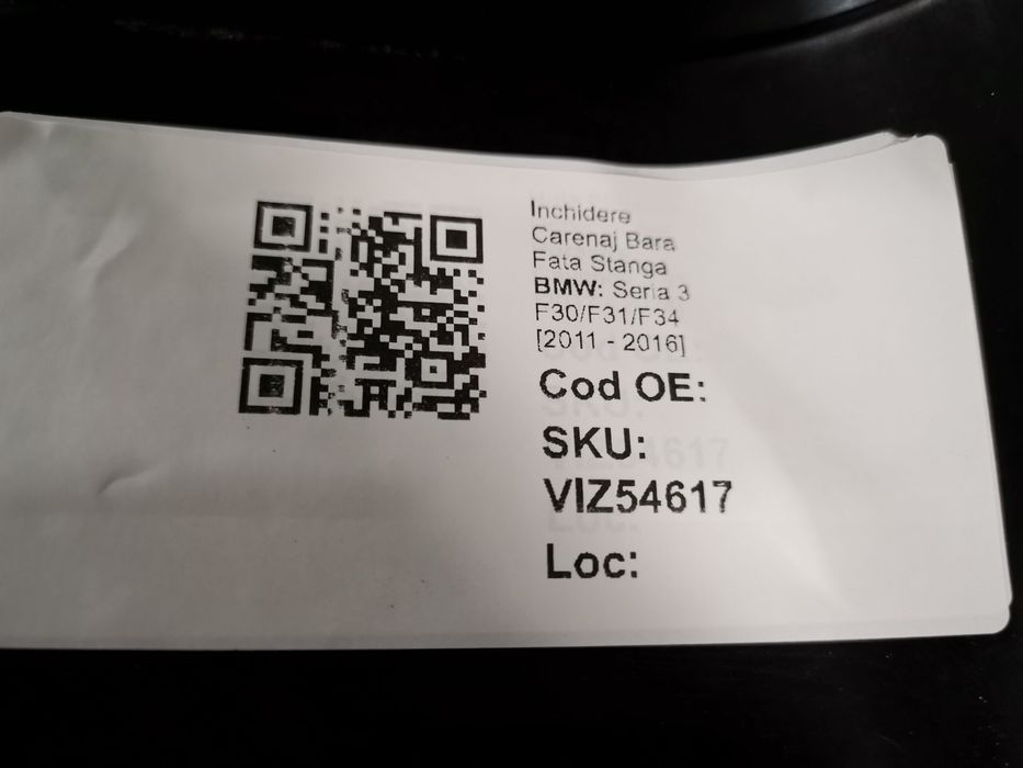 Защита/капак на предна броня ляв БМВ Серия 3 / BMW Seria 3 F30/F31/F34