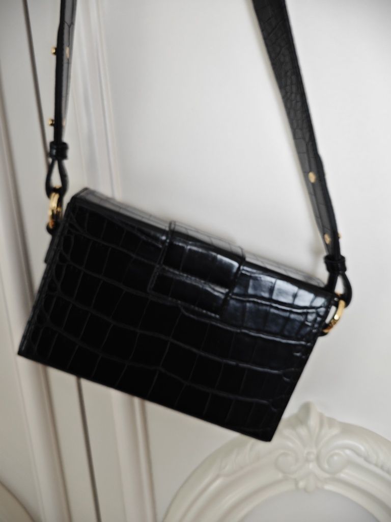 Minu flap CROSSBODY - Blac croc