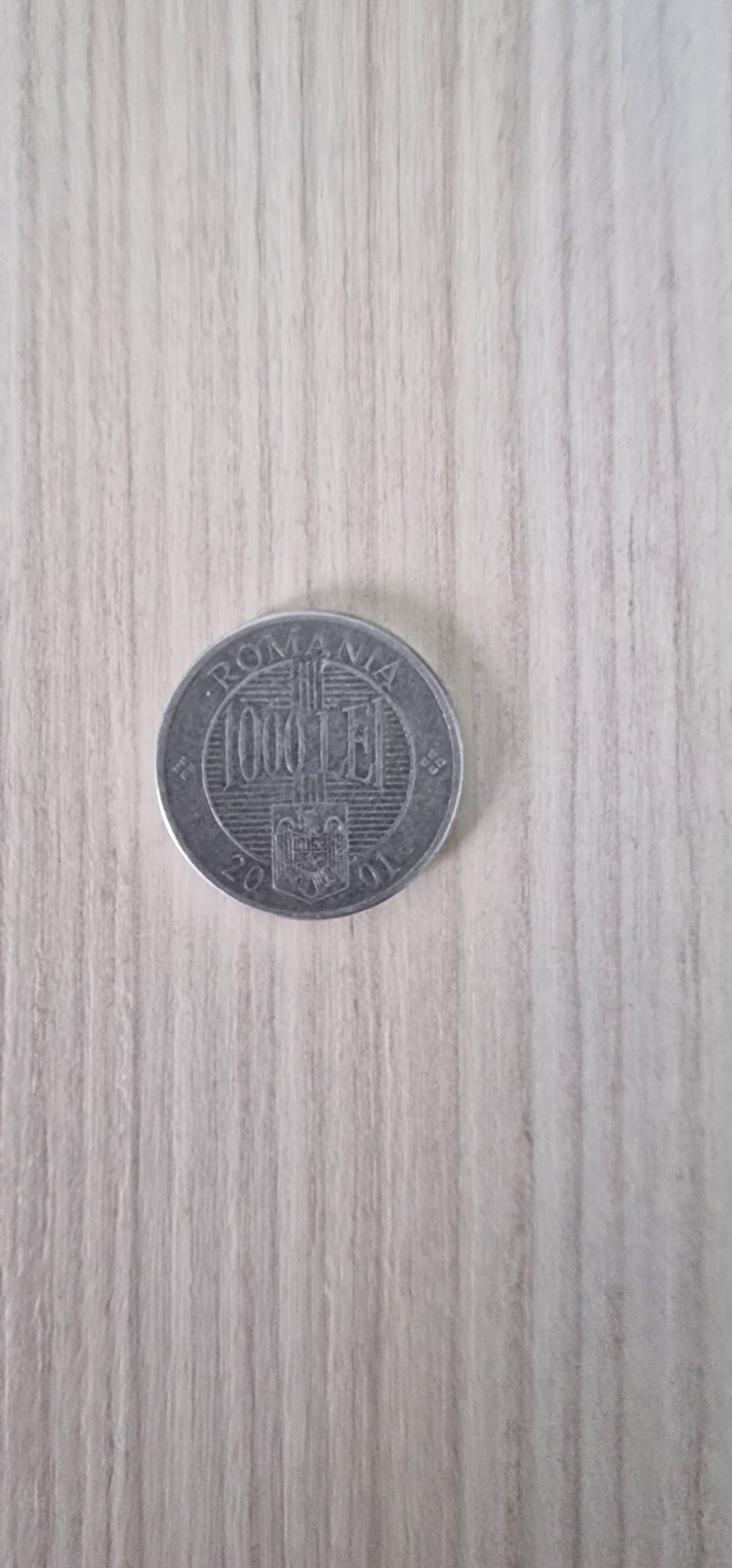 Moneda rara cu Mihai Viteazu de 1000 lei anul 2001