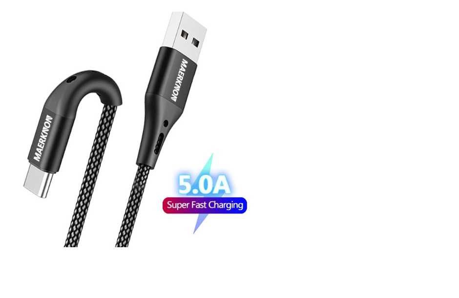 Type C USB кабел 5А бързо зареждащ Samsung Huawei Xiaomi и други