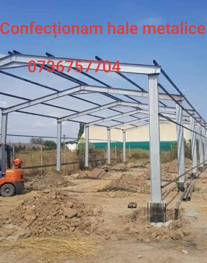 Vând stoc structură metalică de 250 mp de 10x25x4