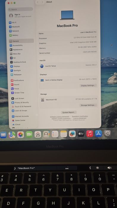 Macbook Pro 16 2019 A2141 i9 2.3ghz 1TB 16GB RAM AMD Radeon Pro 5500M