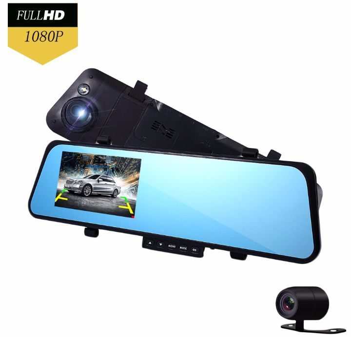 Зеркало заднего вида с видео регистратором и камерой