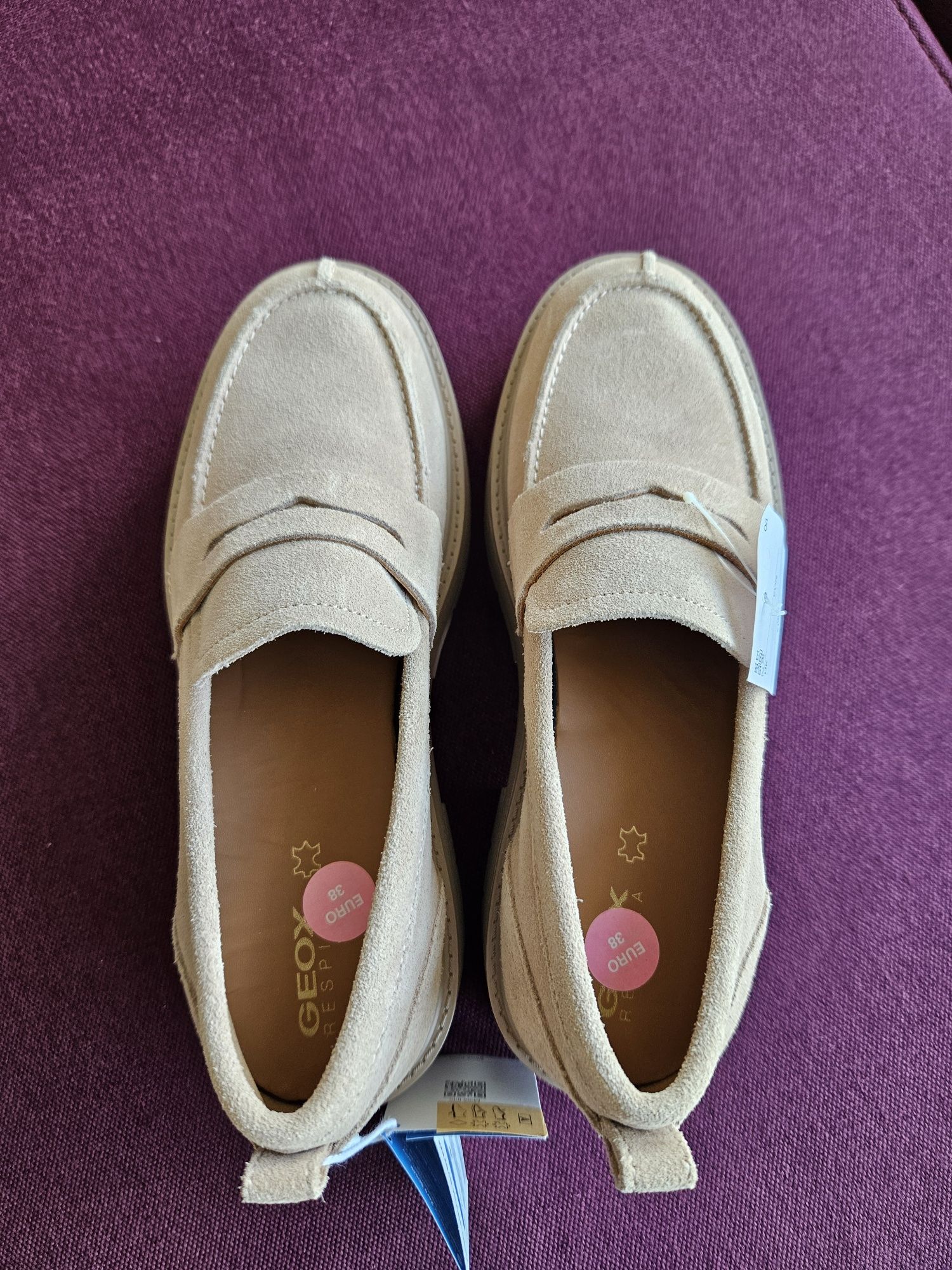 Mocasini cu platforma Geox