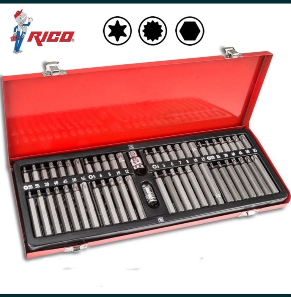 Битове торкс Rico 54 части TORX SPLINE TORX-H