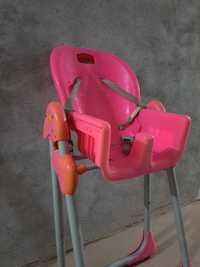 Scaun de masa bebelus, roz, pentru fetite