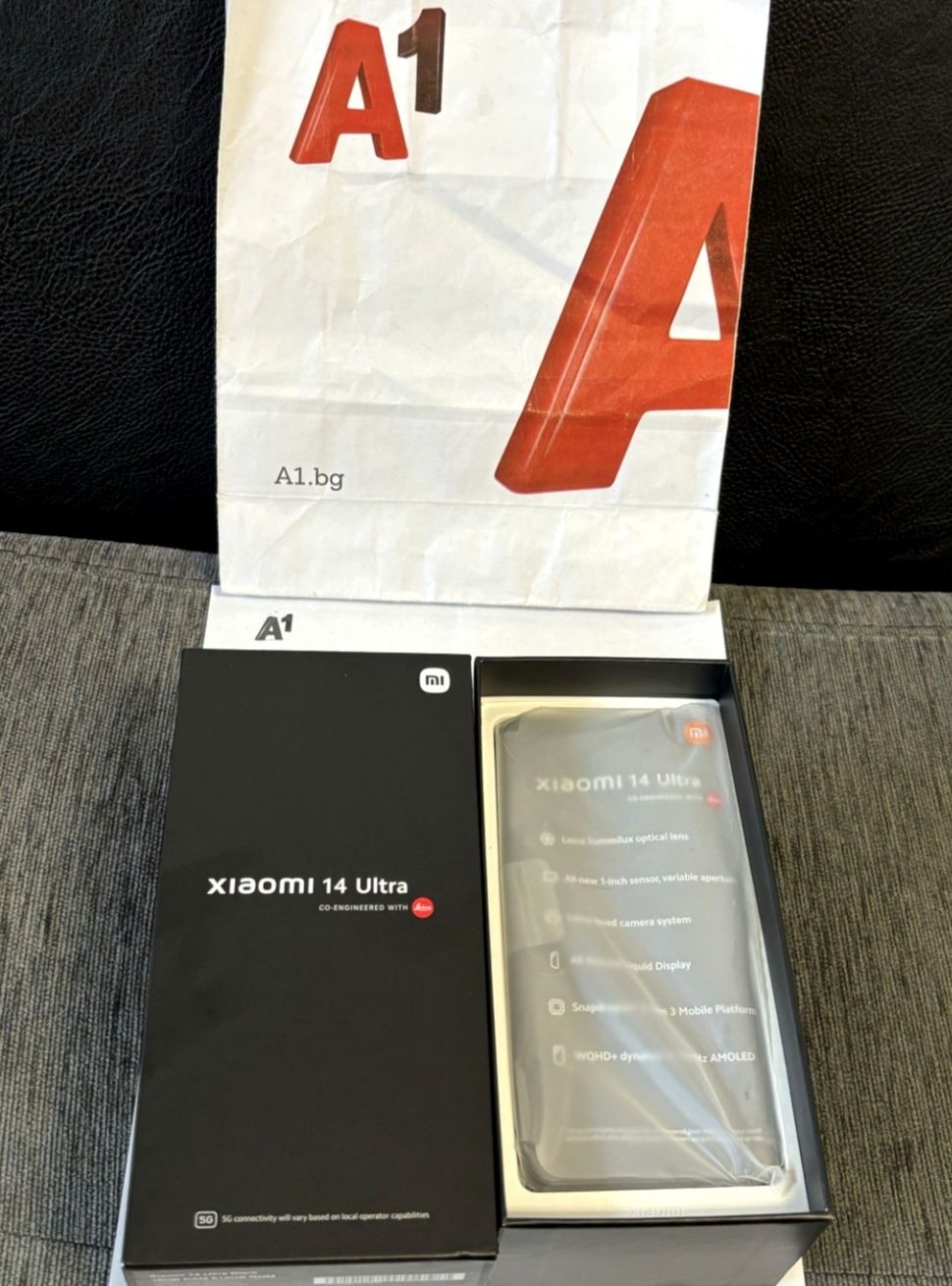 512GB Xiaomi 14 Ultra 16GB 5G Гаранция A1 2026г. Black / Черен