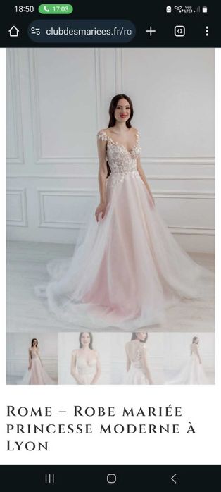 Vand rochie de mireasa model deosebit din Franta.