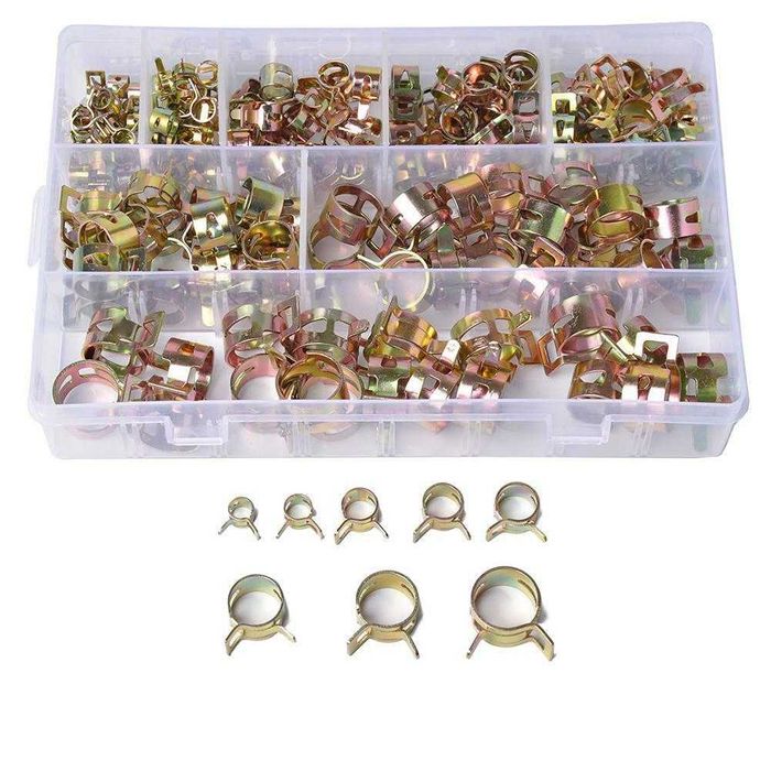 160 броя пружинни скоби за маркучи въздух вода гориво автомобил джип