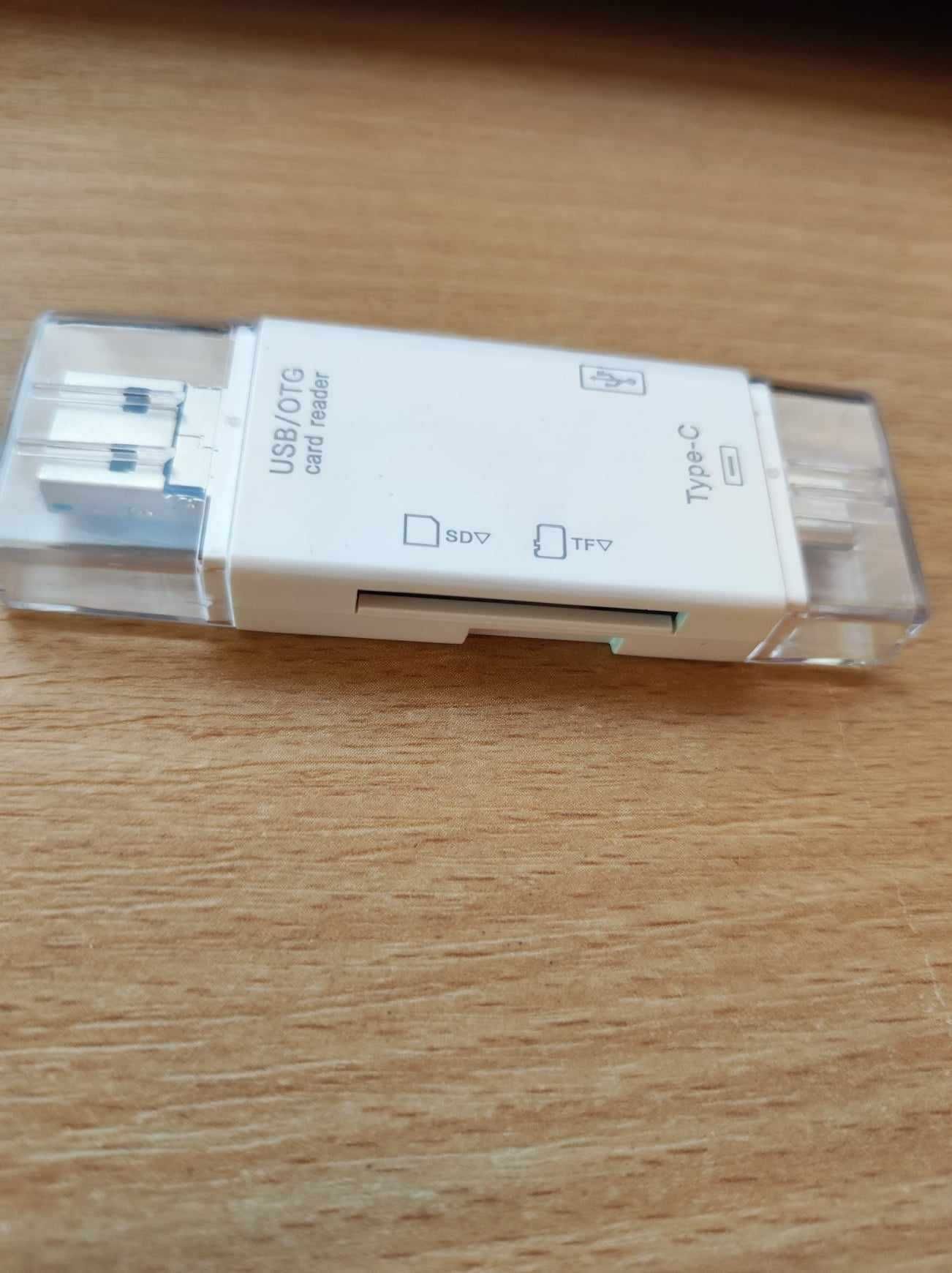 Четец за карти 6 в 1 - USB 2.0/OTG/ Type-C/Micro USB/SD/TF