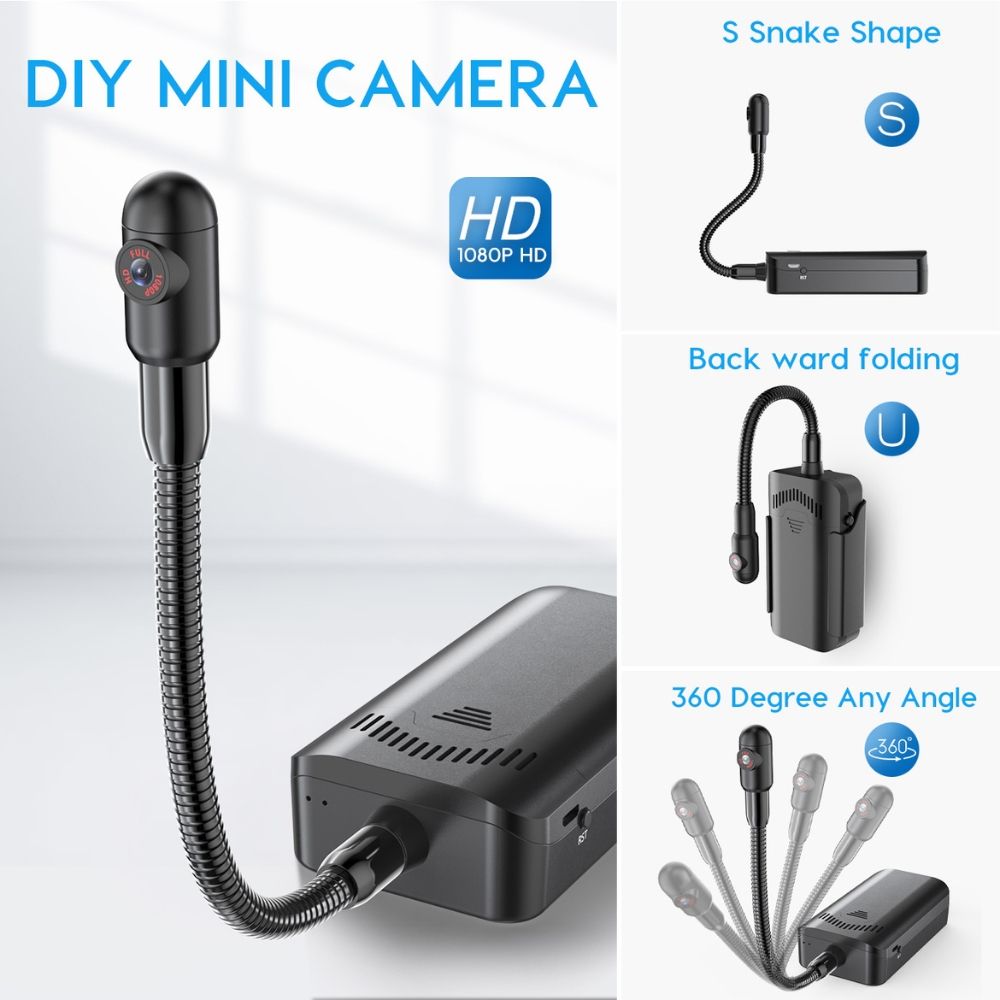 Camera IP tip nasture 4K Snake Flexibila cu Microfon si Senzor Miscare