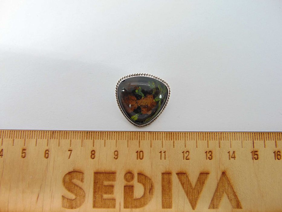 Brosa din argint semnat LH