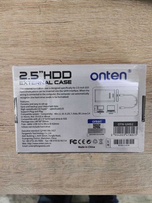 Case HDD SDD Onten OTN-UHD2 2.5