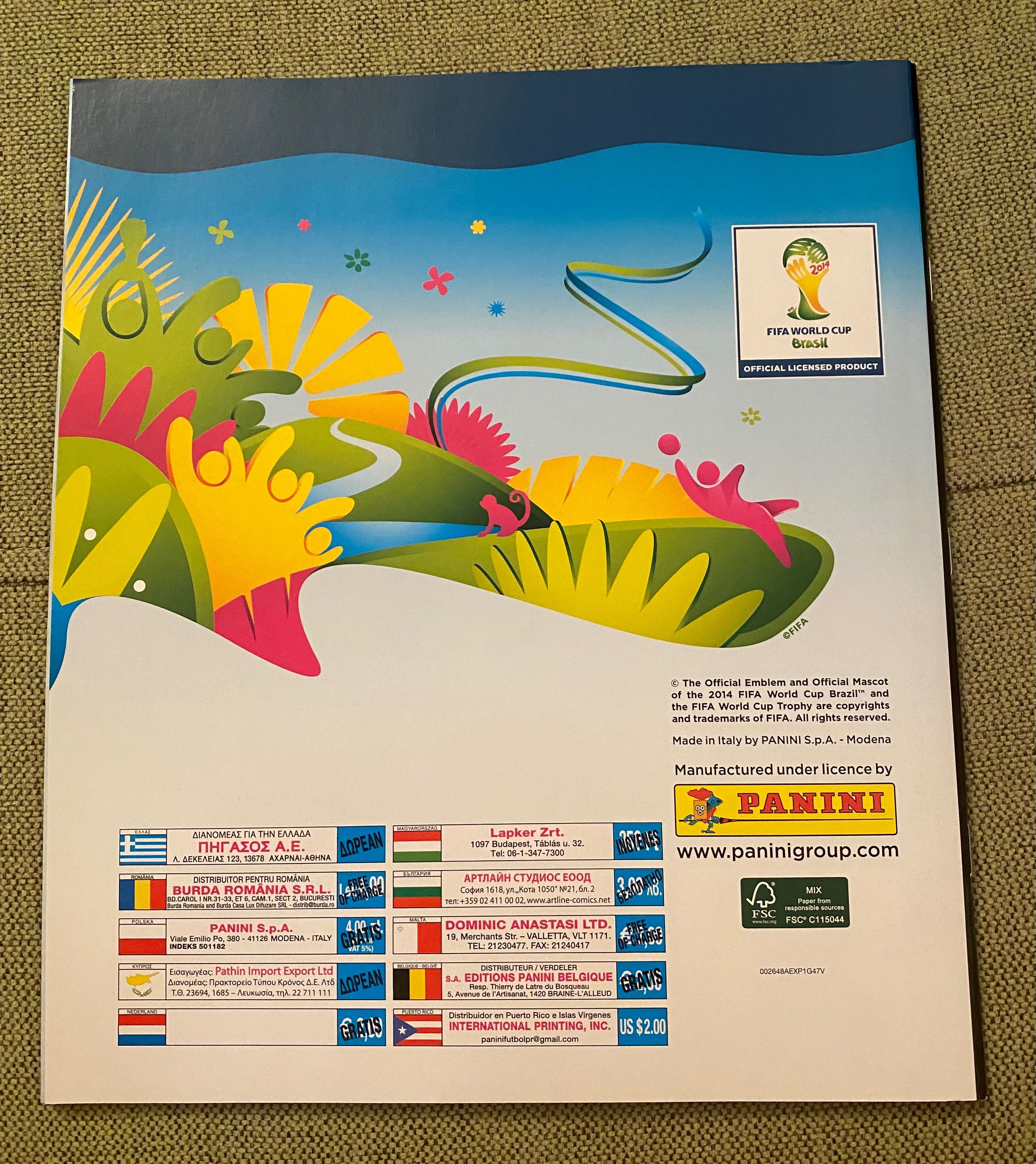 Album Panini - Cupa mondiala 2014 Brazilia