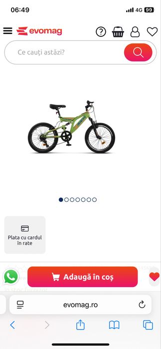 Bicicleta MTB-FS Rich Alpin R2049A 20", Verde/Albastru/Portocaliu