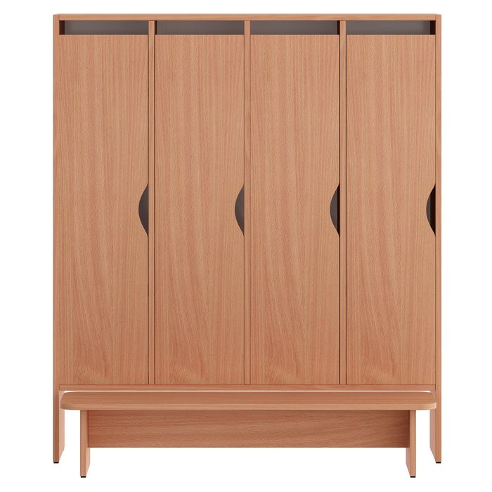 Vestiar copii, dulap gradinita 4 usi