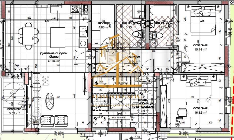 Продава се Тристаен апартамент в Варна, м-т Зеленика - 164 кв.м за 1577 €/кв.м - Снимка #2