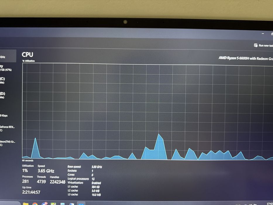 Laptop Gaming HP Victus AMD RYZEN 5 6600H,RTX 3050TI,40GB RAM, 2TB SSD