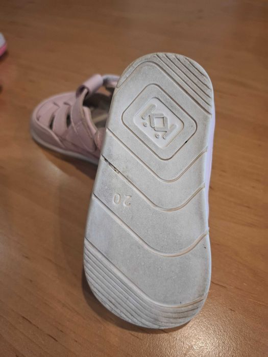 Бебешки боси сандали Колев и Колев в цвят ягодово сорбе / Barefoot