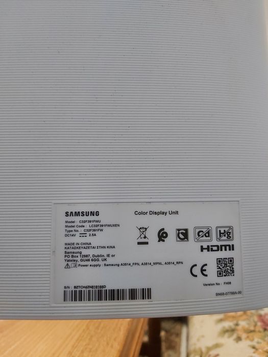 Monitor Samsung curbat