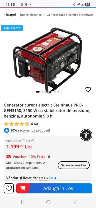 Vând generator curent