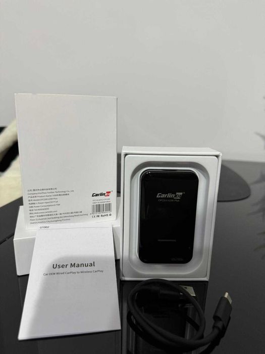 Adaptor pentru CarPlay wireless CarlinKit 3.0 Negru CPC200-U2W Plus