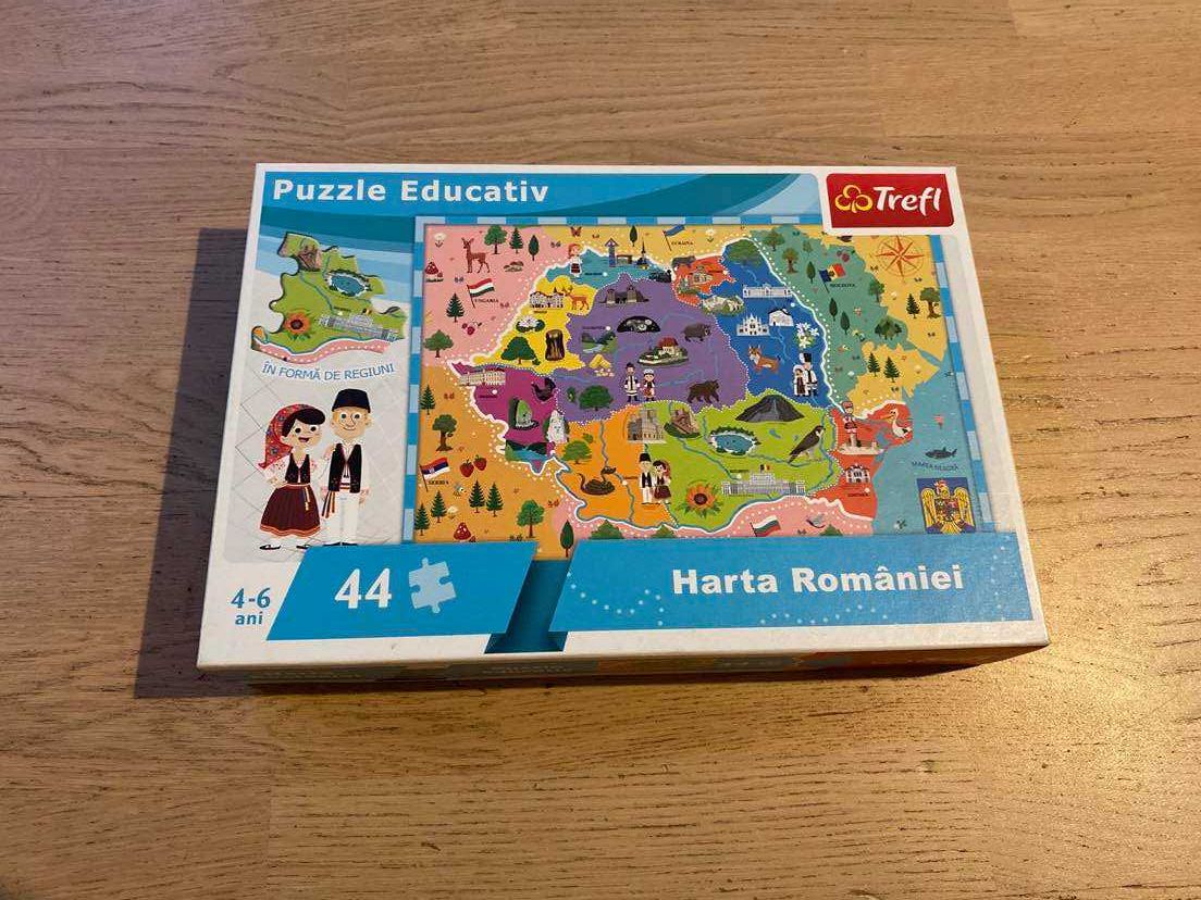 Jocuri copii EQ + puzzle educativ Harta Romaniei+