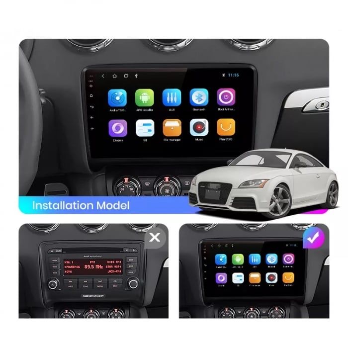 Navigatie Android AUDI TT , Carplay , Android auto + Camera Marsarier