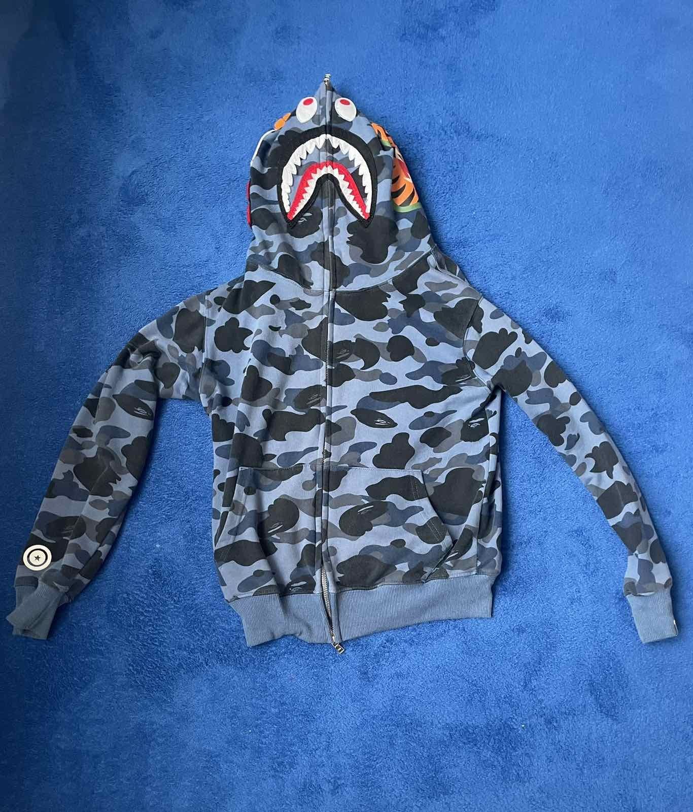 Bape color camo shark full Zip hoodie