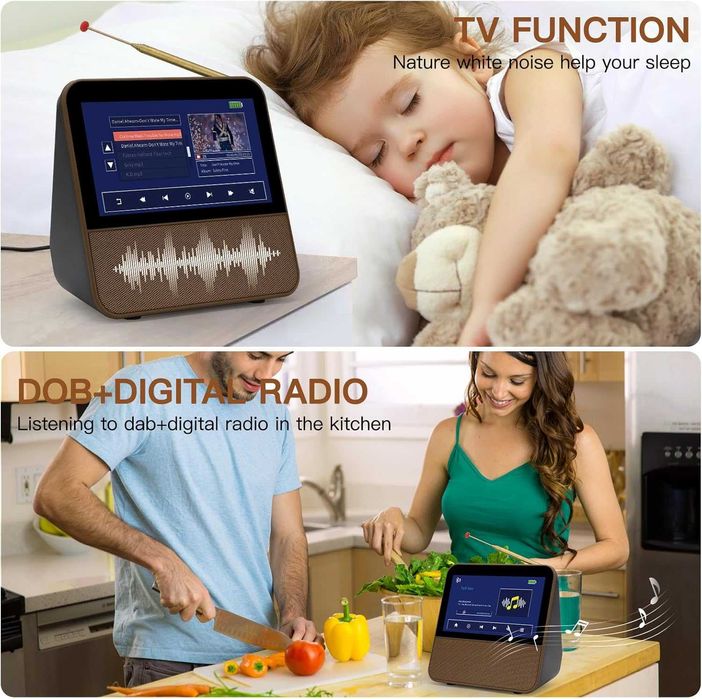 Преносим телевизор- мултимедия HassoKon, DVB-T2 , DAB+, FM, USB, акум