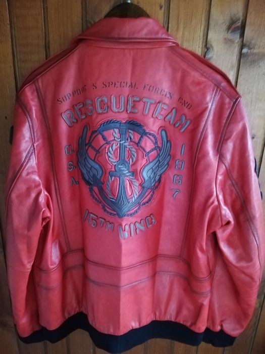 Geaca nouă piele bărbati Aviator Aeronautica Militare Xl