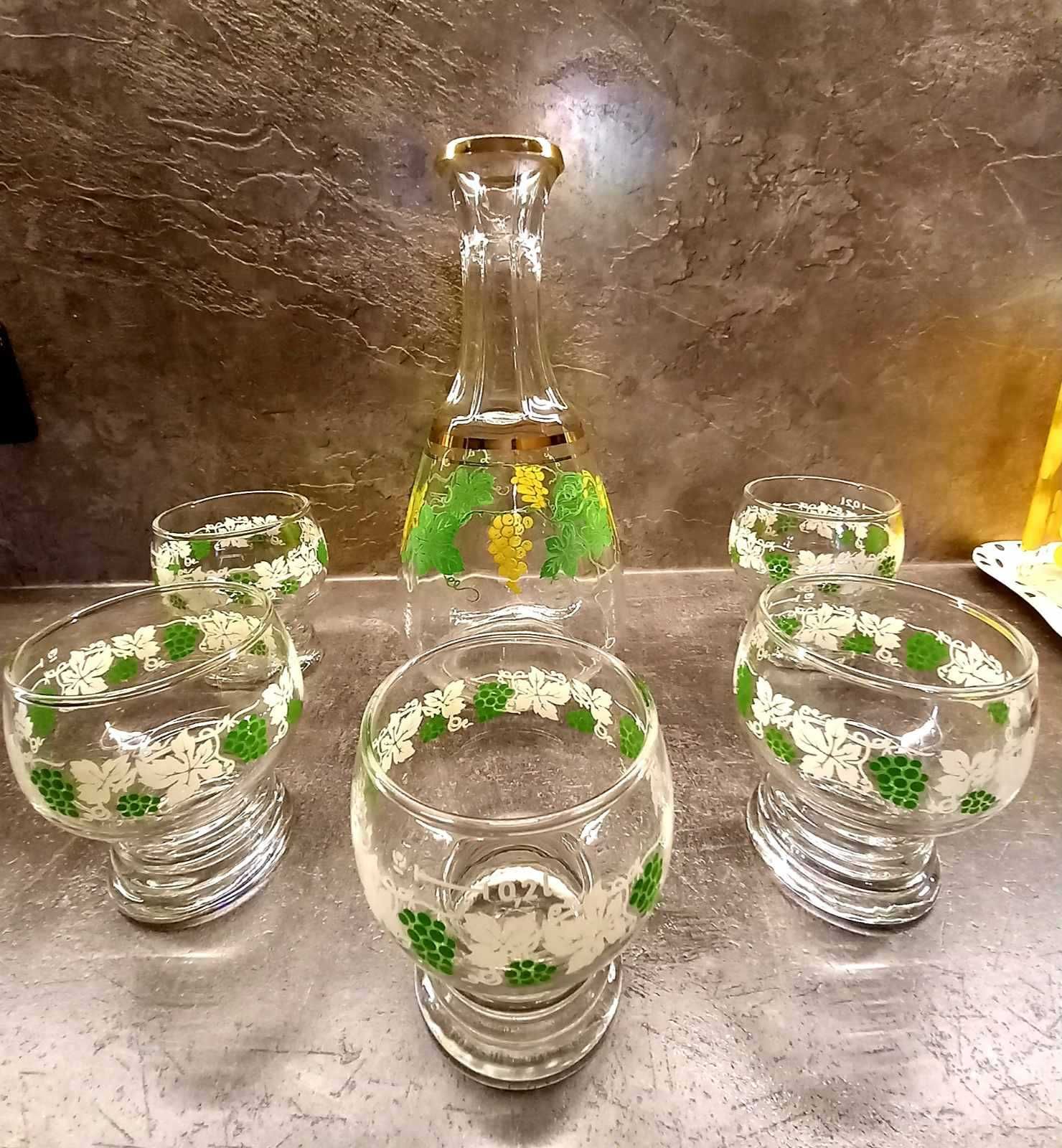 Чаши и бутилка за ракия, сини чаши, за сладолед, пепелник звезда Давид