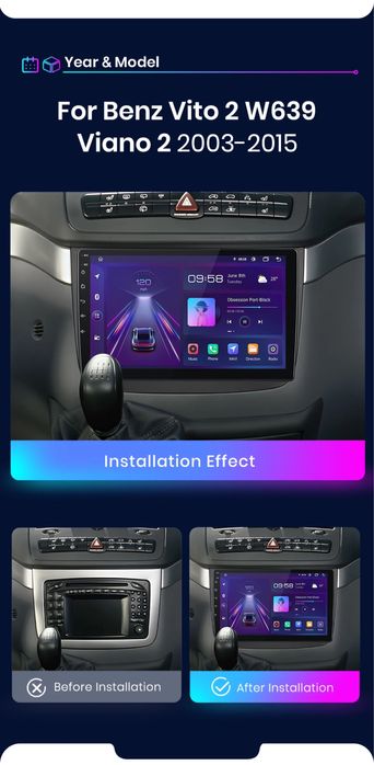 Navigatie Android Mercedes Viano Vito Carplay Android Auto Youtube