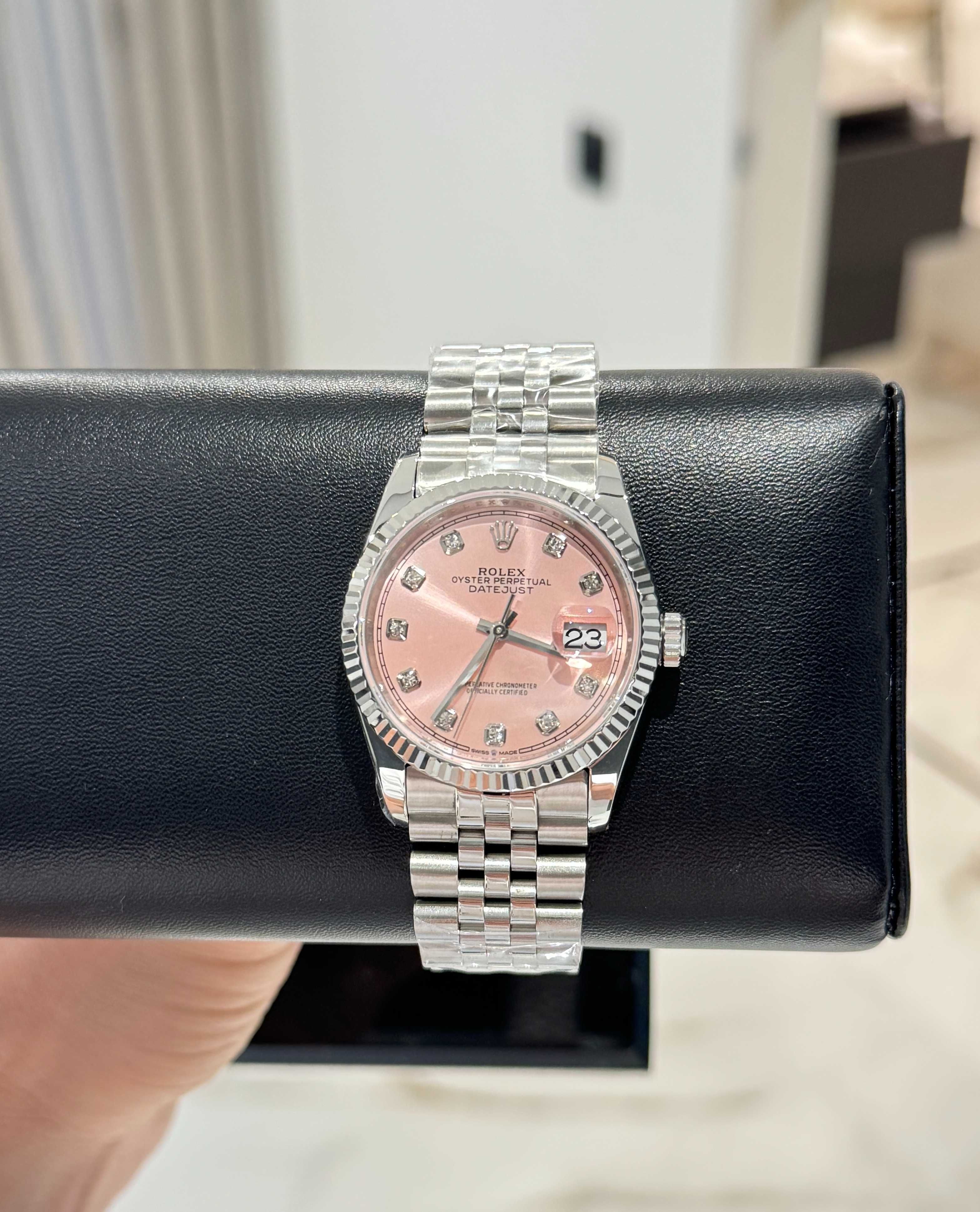 Дамски Часовници 36mm розов диамант