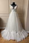 Rochie de mireasa A line ivoire usoara model deosebit