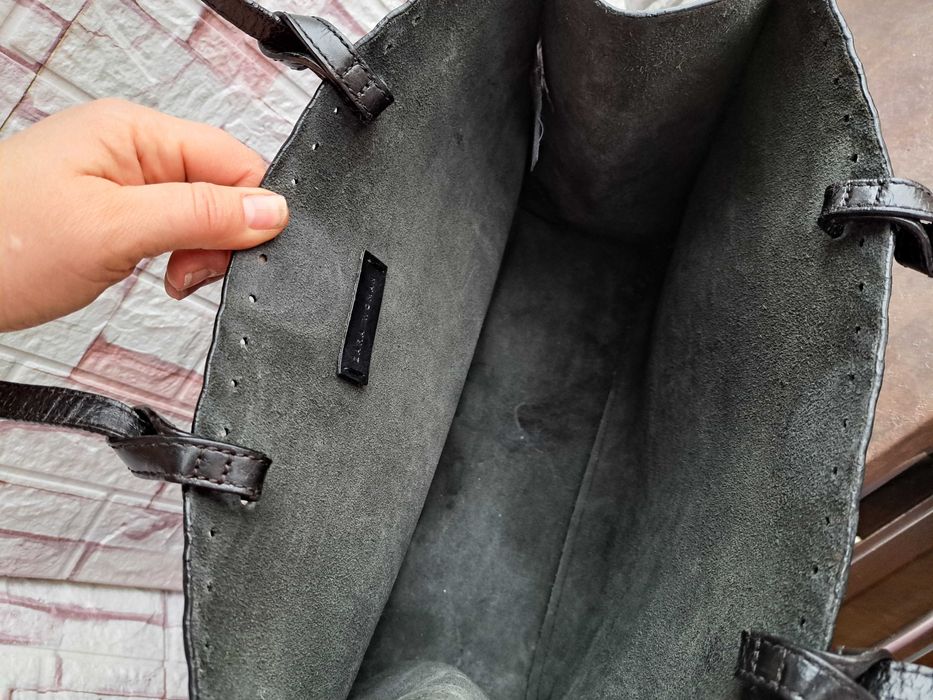 дамска чанта ZARA,черна кожена чанта,зара-естесвена кожа