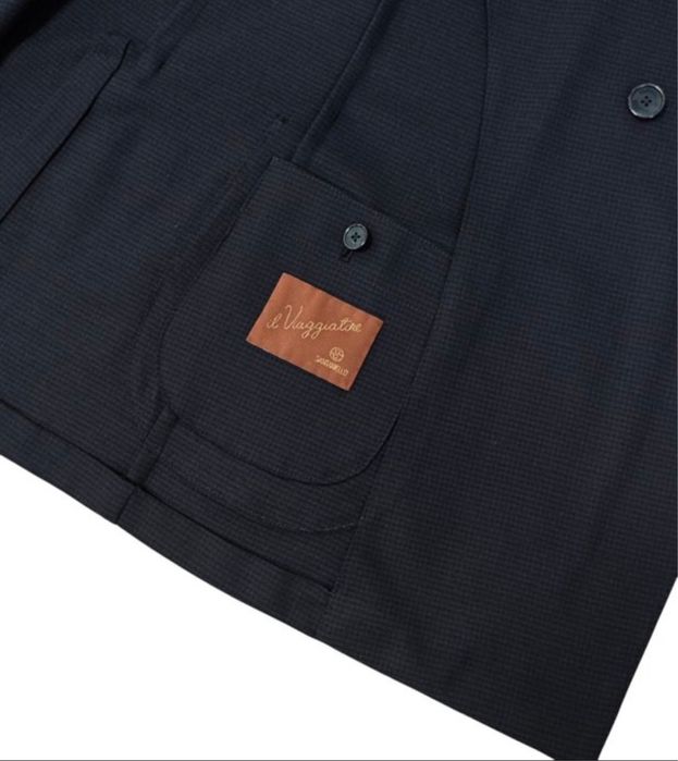 Costum SANTANIELLO Albastru din Lână - Lucrat manual in Italia - L/XL