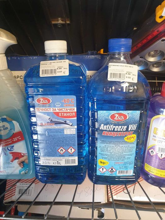 Течност за чистачки;антифриз
