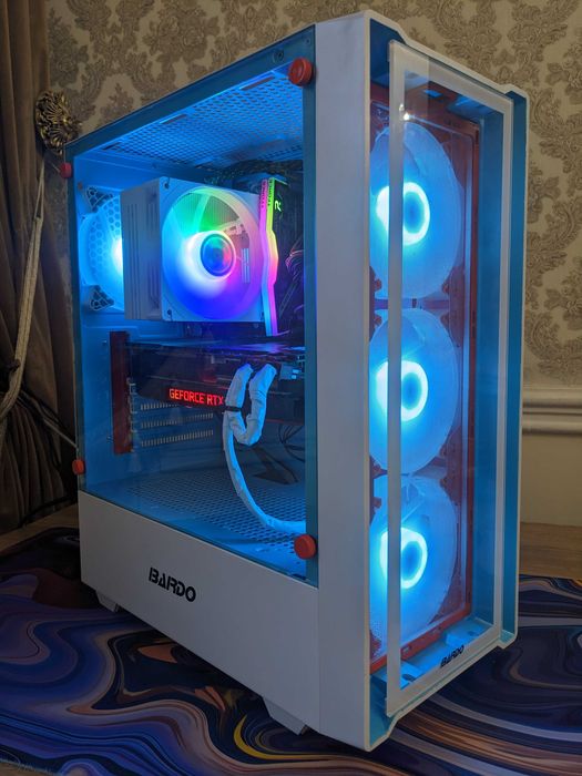 | CYBER ICE AND FIRE | RTX 2070 | i3-12100F | 16GB | Custom PC |