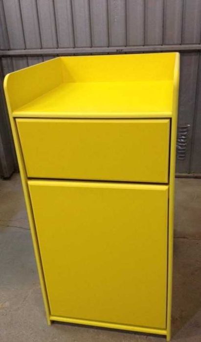 mobilier plastic-pubele debarasare cu suport tavi, cos gunoi fastfood