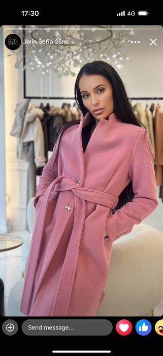 Avin, розово палто, размер М, ново