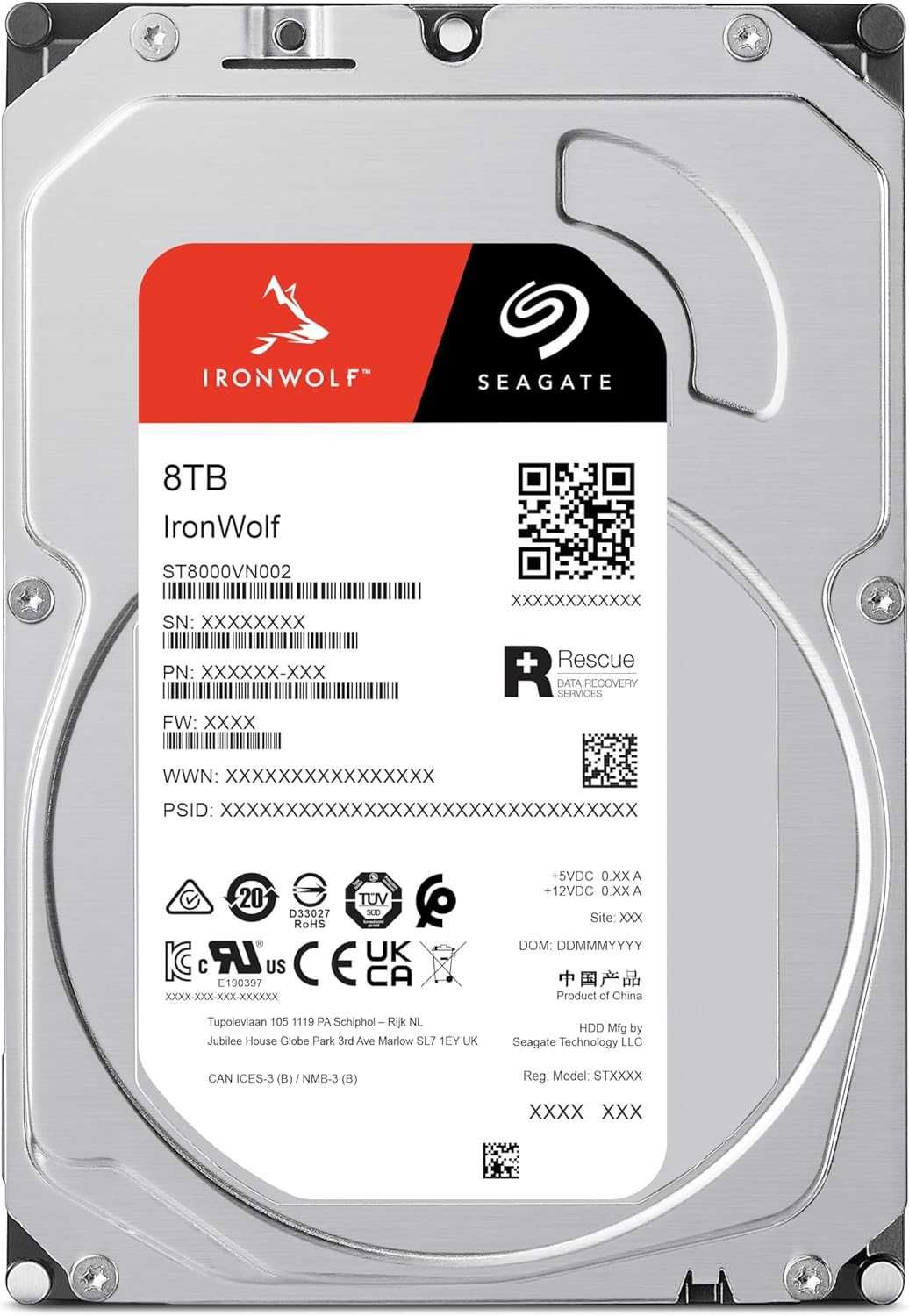 Hdd intern Seagate IronWolf ST8000VN002,8 TB-3,5",SATA 6 Gbps,sigilat