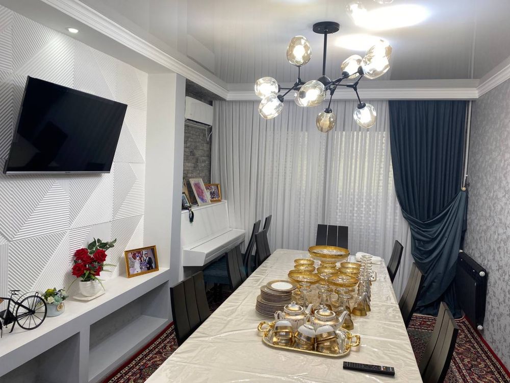 Продается 4х-комнатная квартира с новым евроремонтом на Юнусабаде.